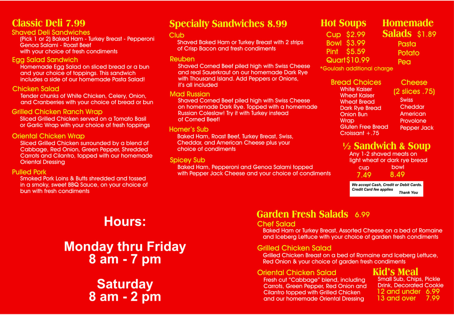 Homers Deli | Clinton Iowa